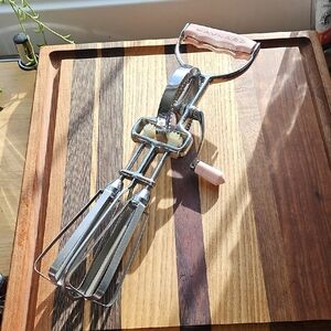 Vintage Pink and Silver Hand Mixer